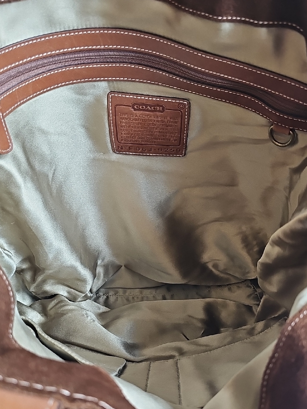 RARE Vintage 2006 Coach Limited Edition "Poppy for Peace" Suede Tote 9259 - EUC - Picture 10 of 15
